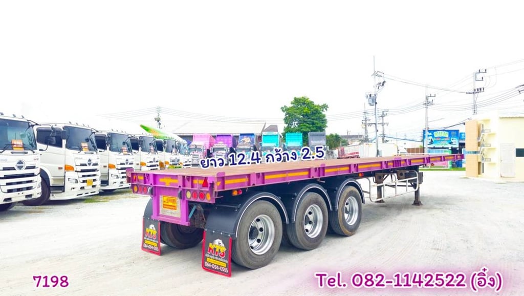 🚚💨 หางพื้นเรียบ สามเพลา อู่ panusmawim ปี 2555 (7198) 🚚💨 หางพื้นเรียบ สามเพลา อู่ panusmawim ปี 2555 (7198)