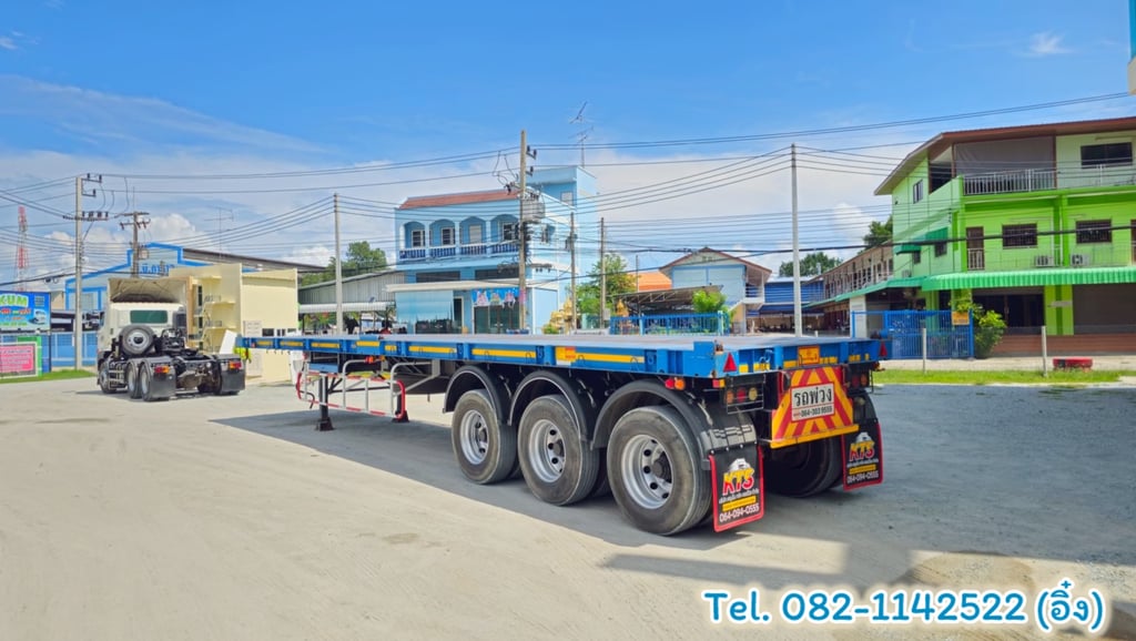 🚚💨 หางพื้นเรียบ สามเพลา อู่ WAFA ปี 2565 (5439)