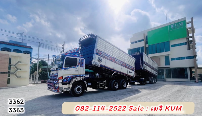 HINO FM 344แรงม้า รถบรรทุก 10ล้อ พ่วงแม่ลูก ปี2018 HINO FM 344แรงม้า รถบรรทุก 10ล้อ พ่วงแม่ลูก ปี2018