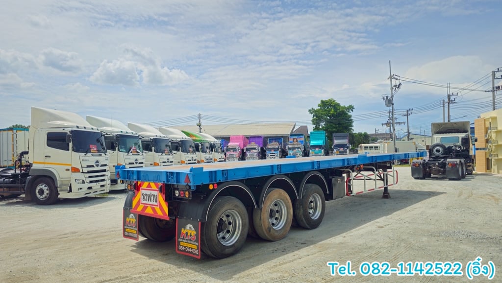 🚚💨 หางพื้นเรียบ สามเพลา อู่ WAFA ปี 2565 (8655) 🚚💨 หางพื้นเรียบ สามเพลา อู่ WAFA ปี 2565 (8655)