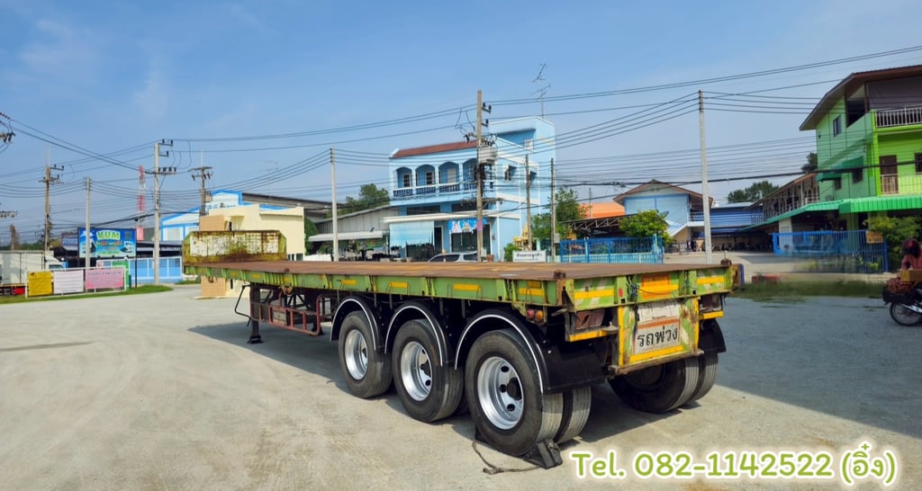 🚚💨 หางพื้นเรียบ สามเพลา อู่ BPT ปี 2558 (7339)