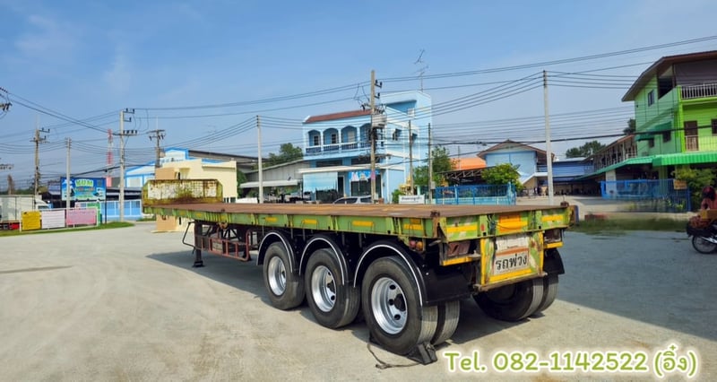 🚚💨 หางพื้นเรียบ สามเพลา อู่ BPT ปี 2558 (7339)