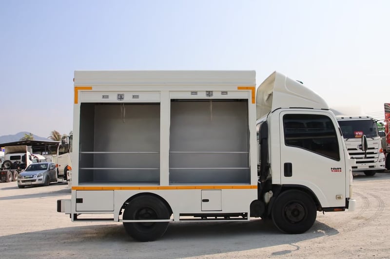 ISUZU NMR 130แรงม้า รถบรรทุก 6ล้อ ตู้แห้ง ปี2015