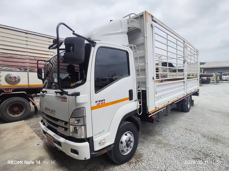 ISUZU FRR 210แรงม้า รถบรรทุก 6ล้อ กระบะคอกสูง ปี2023