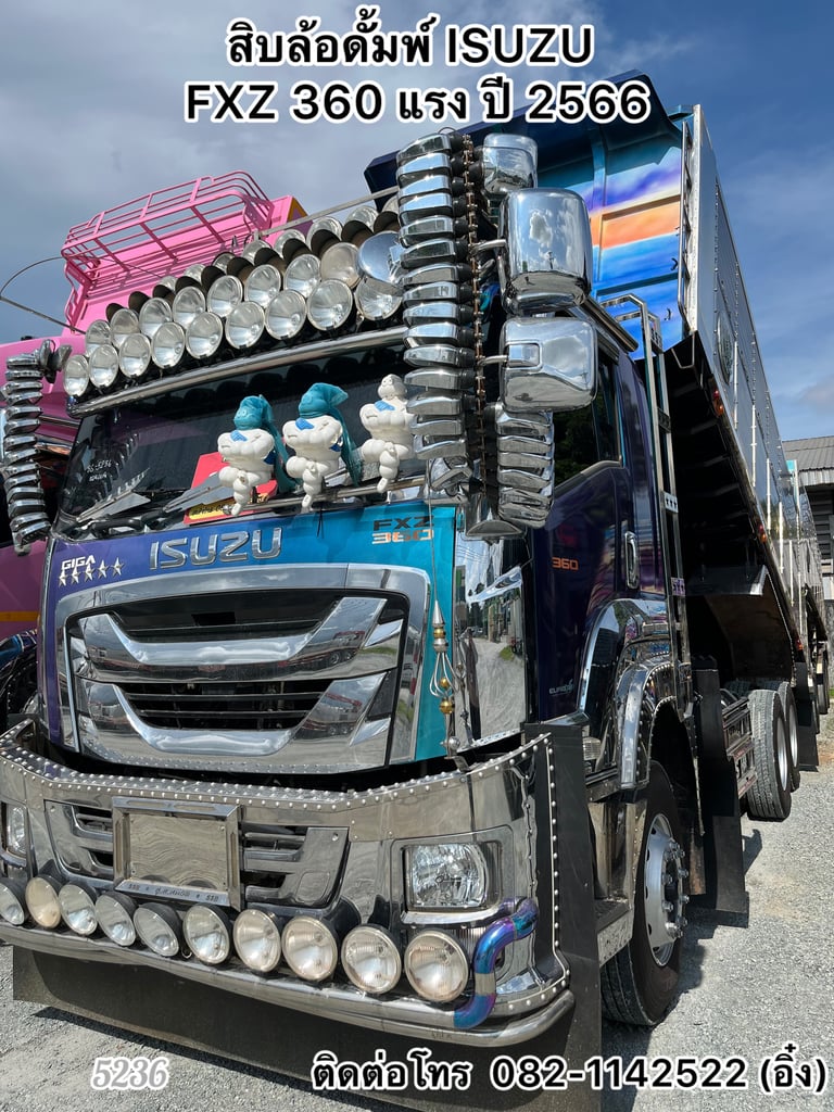 🚚💨สิบล้อดั้มพ์พ่วงแม่ลูก ISUZU  FXZ 360 แรง ปี 2566 🚚💨 (5236,5237)