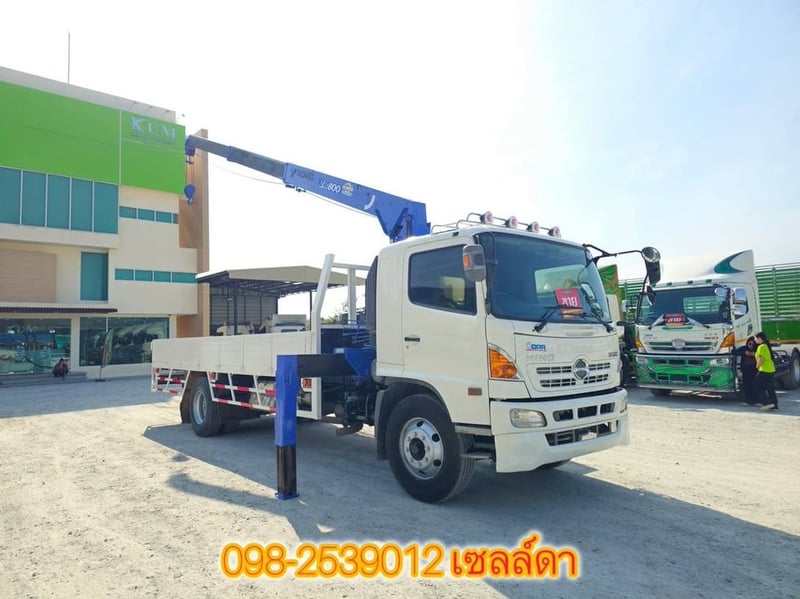 หกล้อเครน HINO FG8J 212 แรง ปี 2556 เครนนธานาโน่ 8 ตัน 3 ปลอก(7098)
