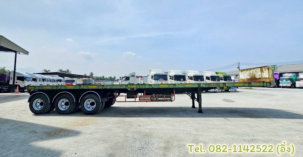 🚚💨 หางพื้นเรียบ สามเพลา อู่ BPT ปี 2558 (7339)