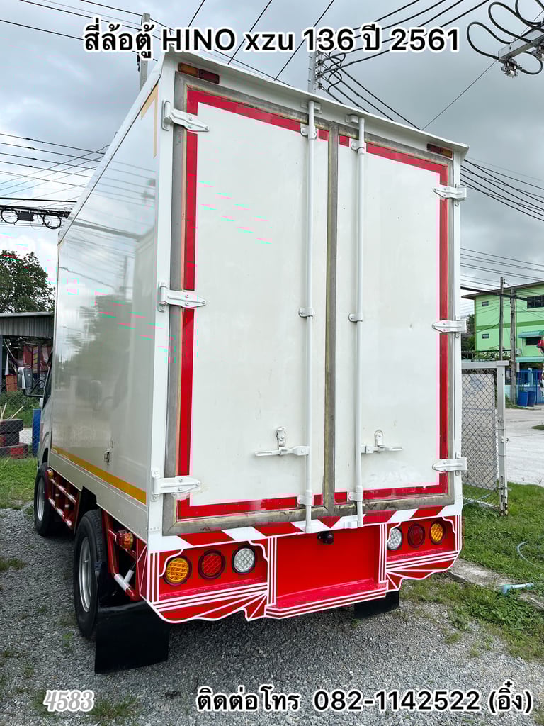 🚚 สี่ล้อตู้ HINO xzu 136 ปี 2561🚚 (4583)