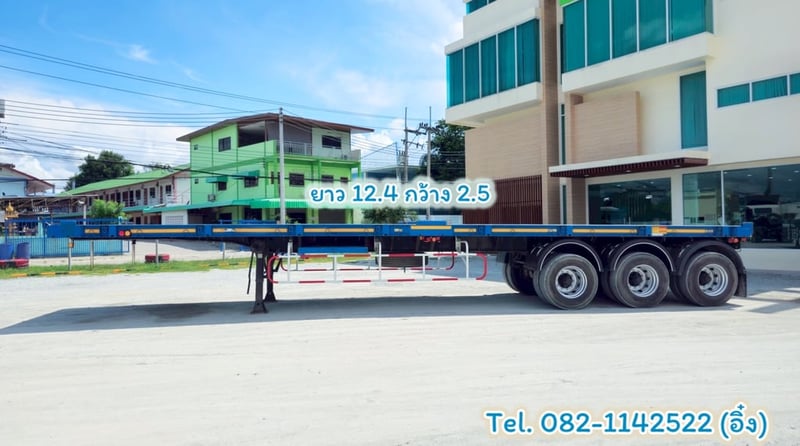 🚚💨 หางพื้นเรียบ สามเพลา อู่ WAFA ปี 2565 (5439)