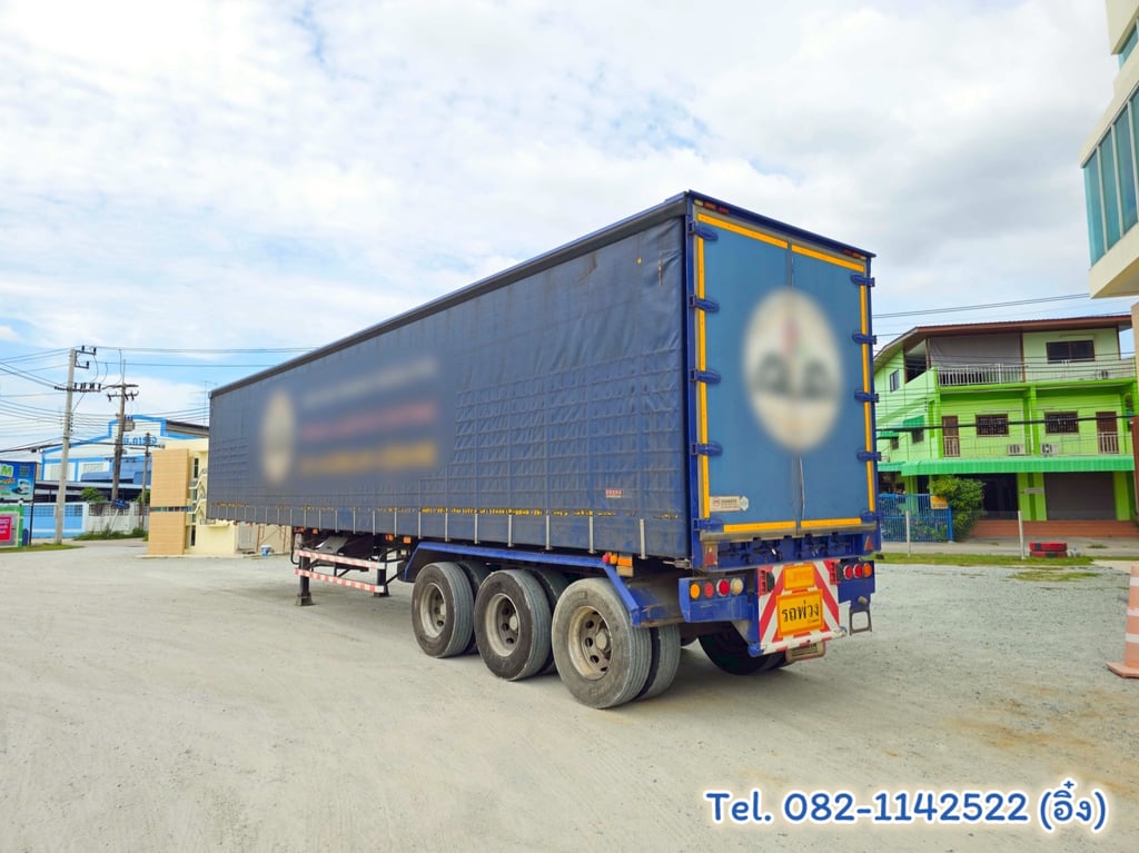 หางตู้ผ้าใบ สามเพลา อู่สามมิตร ปี 2565(0160) หางตู้ผ้าใบ สามเพลา อู่สามมิตร ปี 2565(0160)