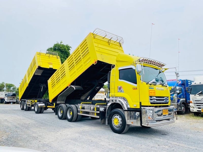 อีซูซุแม่+ลูก ไมล์แท้ 25,000ดม. บรรทุก 31.2ตัน ของใหม่ป้ายเกือบแดง