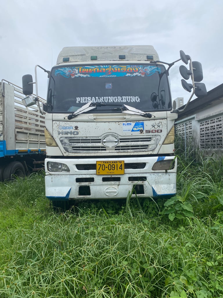 HINO FM 344แรงม้า รถบรรทุก 10ล้อ พ่วงแม่ลูก ปี2011 เลขไมล์ 338,384 กม. ขายพร้อมแม่-ลูก กระบะ สามมิตร ไม่ดั้ม