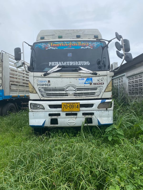 HINO FM 344แรงม้า รถบรรทุก 10ล้อ พ่วงแม่ลูก ปี2011 เลขไมล์ 338,384 กม. ขายพร้อมแม่-ลูก กระบะ สามมิตร ไม่ดั้ม
