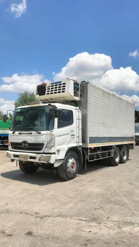 HINO สิบล้อ ตู้ห้องเย็น ฮีโน่เมก้า 260แรง เพลาเดียว รถบรรทุก 10ล้อ ตู้เย็น ปี2010