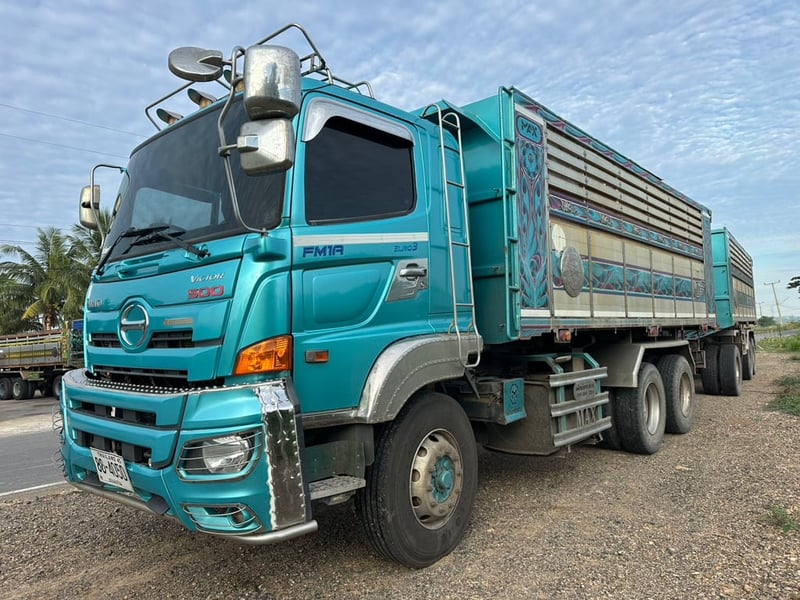 Hino 344 ปี 66 ดั้มกระบะมิเนียม ไมล์น้อย มือเดียวป้ายแดง 
