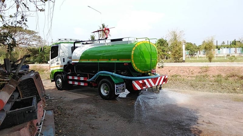 Hino6ล้อ(เมก้าFC9J)150แรง ยูโร2 ปี49 รถน้ำ 5,000 ลิตร