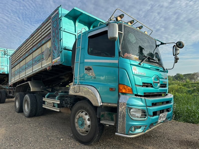 Hino 344 ปี 66 ดั้มกระบะมิเนียม ไมล์น้อย มือเดียวป้ายแดง 