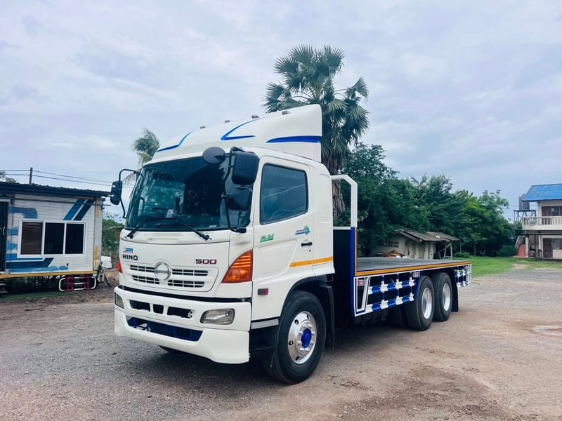 Hino 10ล้อพื้นเรียบ FL8J 212 แรง ยาว 6.50 ม ปี 57 พื้นเรียบต่อใหม่
