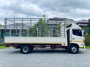 6 ล้อ HINO MEGA FC9J 175 แรงเทอร์โบ คอมมอนเรล ปี 2553 กระบะคอกเหล็กสูง 