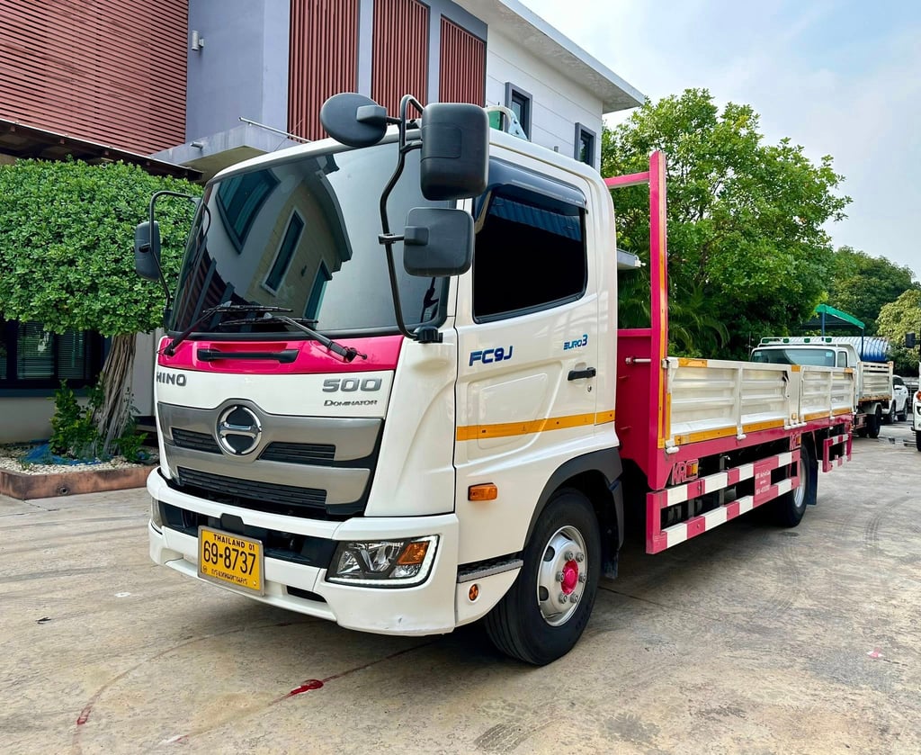 6ล้อ Hino fc9j 155แรง รถปี67 กะบะยาว 5.6ม  ไมล์ 90,000km