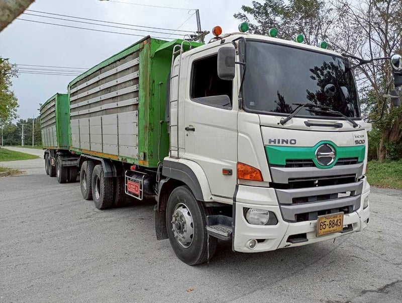 HINO Victor 500 344 แรง EURO 3 ทะเบียน 65-8843 พ่วง 65-8937