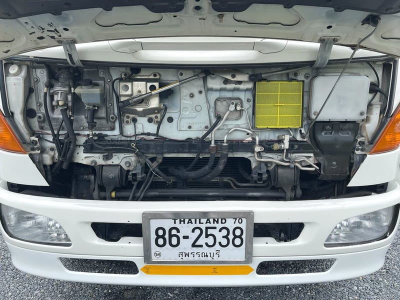 6 ล้อ HINO MEGA FC9J 175 แรงเทอร์โบ คอมมอนเรล ปี 2553 กระบะคอกเหล็กสูง 