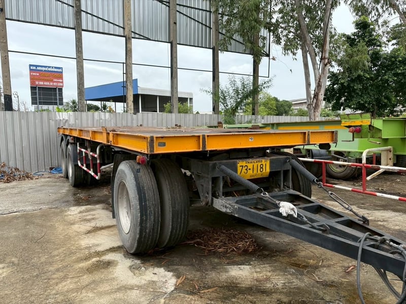 ลูกพ่วงพื้นเรียบ 3เพลาปี 57, 59 ยาว 7.45 ม. กว้าง 2.5 ม. 