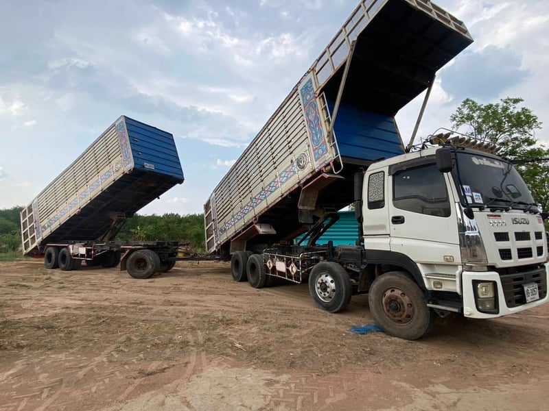 Isuzu แม่ยาว7.5ลูก8เมตรวิ่งอ้อยสบายๆพร้อมบราอ้อย จีก้าเครื่อง6uz รถประกอบ