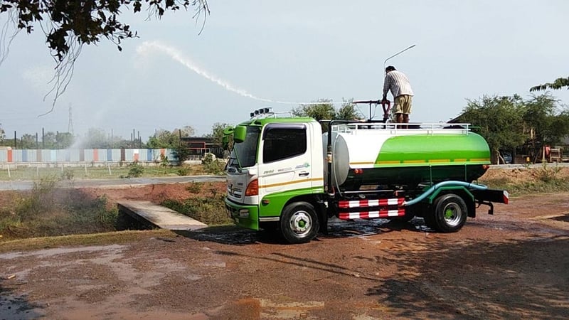 Hino6ล้อ(เมก้าFC9J)150แรง ยูโร2 ปี49 รถน้ำ 5,000 ลิตร