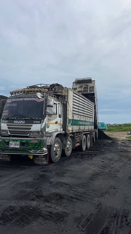 ISUZU deca 270 รถบรรทุก 12ล้อ ดั้มพ์แม่-ลูก ปี2004