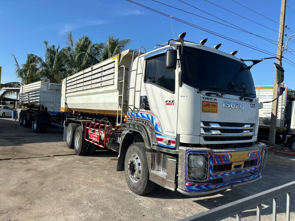 ISUZU FXZ360 ปี 61 10 น๊อต มือเดียวป้ายแดง  กระบะท้องเรือ ใส่ได้ 31 ตัน  