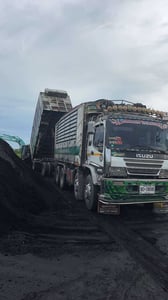 ISUZU deca 270 รถบรรทุก 12ล้อ ดั้มพ์แม่-ลูก ปี2004