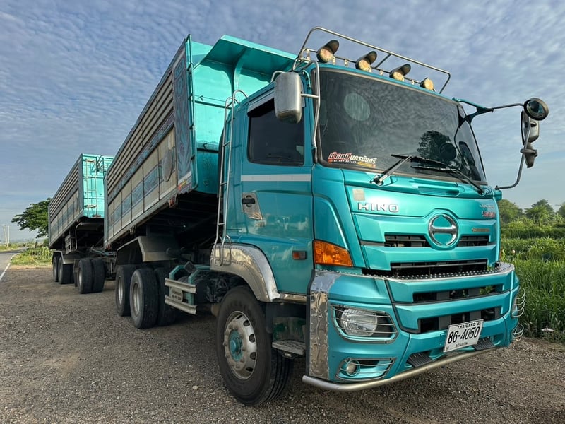 Hino 344 ปี 66 ดั้มกระบะมิเนียม ไมล์น้อย มือเดียวป้ายแดง 