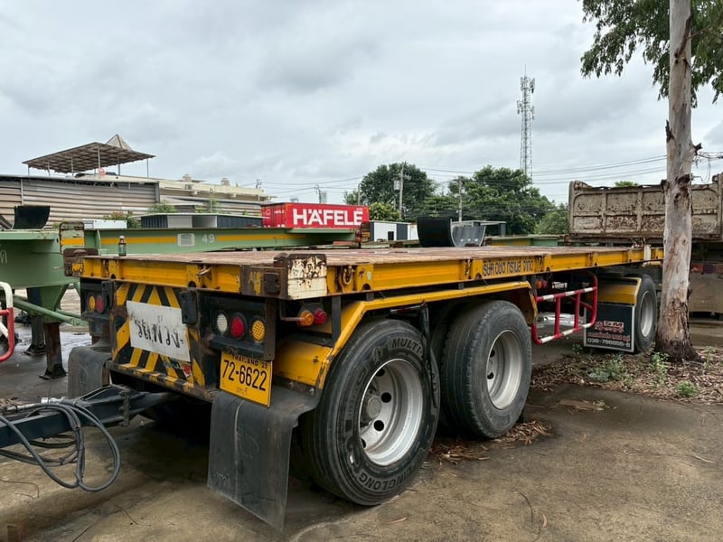 ลูกพ่วงพื้นเรียบ 3เพลาปี 57, 59 ยาว 7.45 ม. กว้าง 2.5 ม. 