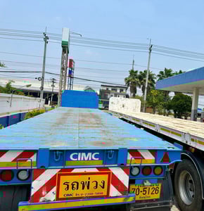 หางพ่วง Cimc 3เพลา ปี65 ยาว12.5เมตร หางหนัก 7ตัน มีตัวล้อคตู้พร้อม 