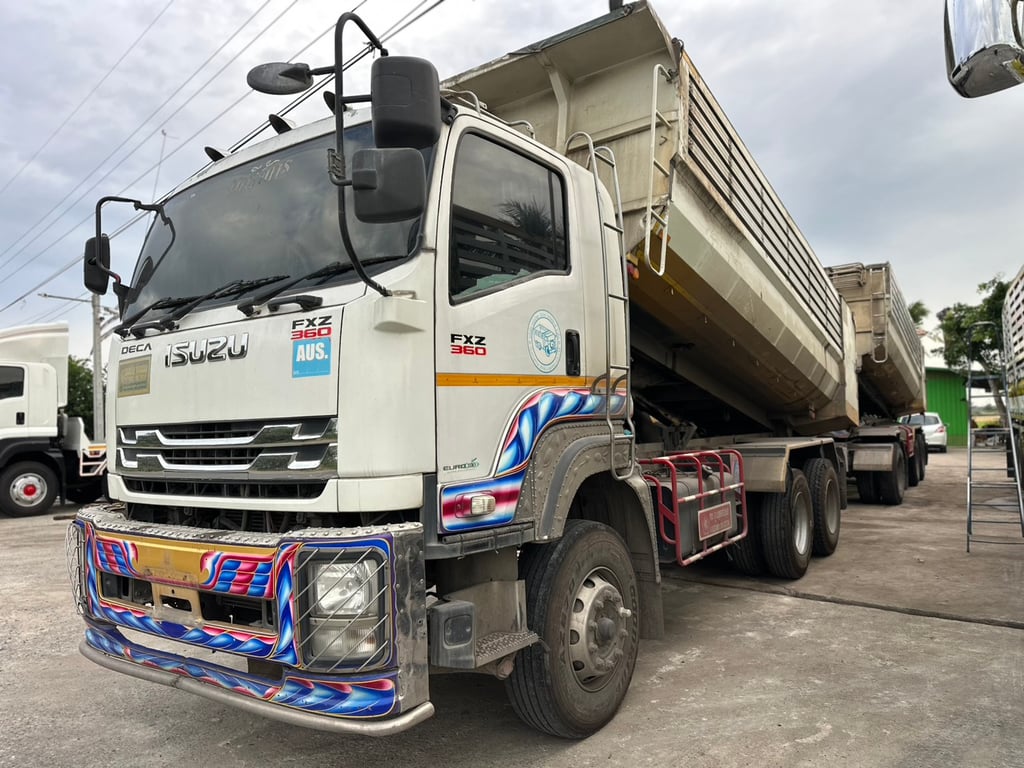 ISUZU FXZ360 ปี 61 10 น๊อต มือเดียวป้ายแดง  กระบะท้องเรือ ใส่ได้ 31 ตัน  