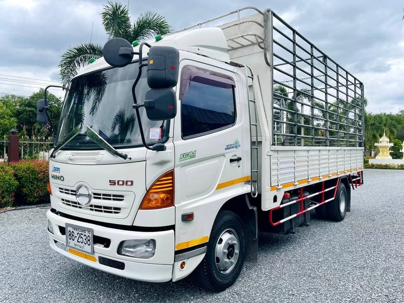 6 ล้อ HINO MEGA FC9J 175 แรงเทอร์โบ คอมมอนเรล ปี 2553 กระบะคอกเหล็กสูง 