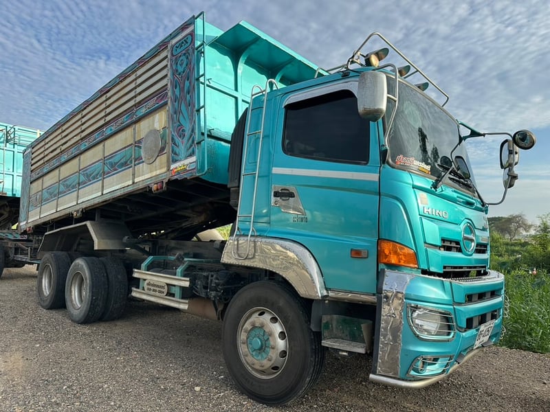Hino 344 ปี 66 ดั้มกระบะมิเนียม ไมล์น้อย มือเดียวป้ายแดง 