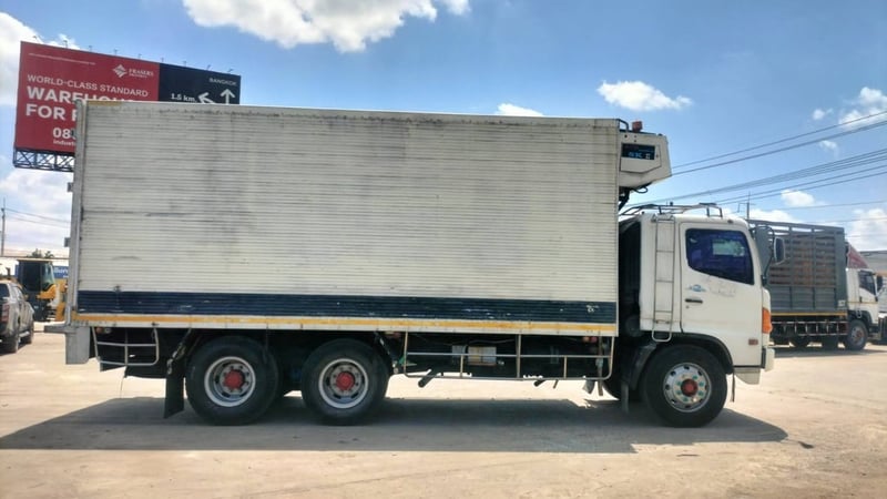 HINO สิบล้อ ตู้ห้องเย็น ฮีโน่เมก้า 260แรง เพลาเดียว รถบรรทุก 10ล้อ ตู้เย็น ปี2010