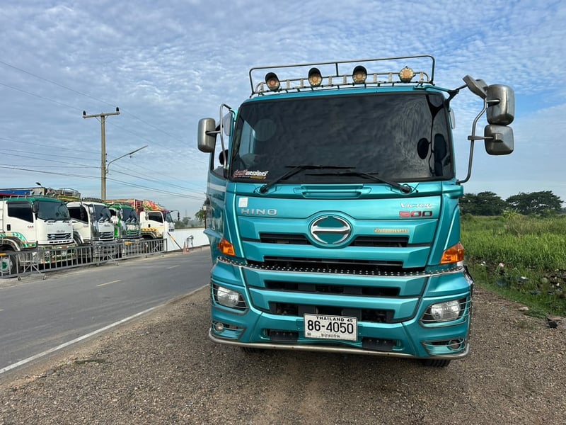 Hino 344 ปี 66 ดั้มกระบะมิเนียม ไมล์น้อย มือเดียวป้ายแดง 