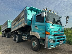 Hino 344 ปี 66 ดั้มกระบะมิเนียม ไมล์น้อย มือเดียวป้ายแดง 