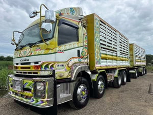 FXZ 360 ปี 56 ไมล์น้อย 573,000 กม. แม่ 12 ล้อ ยาว 6.2 ม. ตัวลูก 3 เพลา 7 ม.ดั้มแม่ลูก 