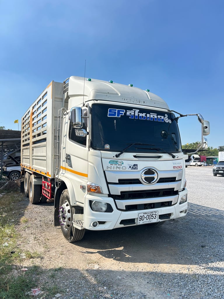 HINOรุ่นFL8jเครือง260 ปี59 กระบะยาวคอกสูง 6.50มตร HINOรุ่นFL8jเครือง260 ปี59 กระบะยาวคอกสูง 6.50มตร