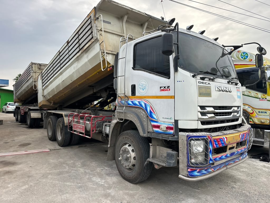ISUZU FXZ360 ปี 61 10 น๊อต มือเดียวป้ายแดง  กระบะท้องเรือ ใส่ได้ 31 ตัน  