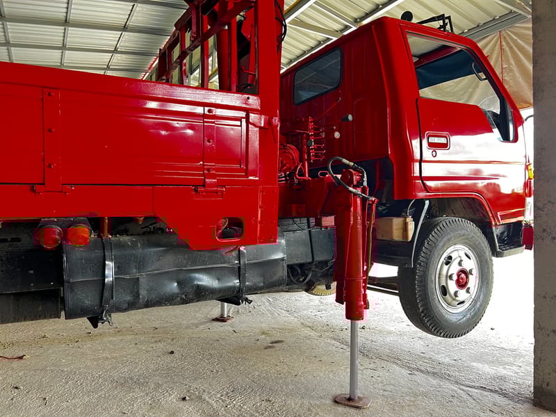 TOYOTA DYNA เครื่อง 14B  ติดเครน TADANO 2.5 ตัน  3 ปลอก 