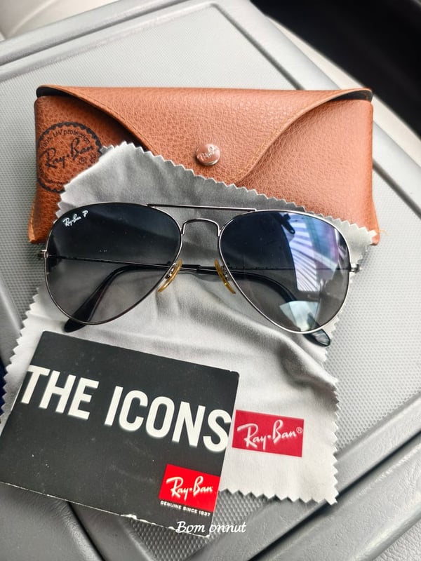 ขายแว่นตา rayban งานอิตาลีครับ  size 55  สภาพ 75% 
