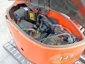  รถขุด แบคโฮ  Kubota RX-141  ขนาด 1.4 ตัน PC14  คอนโทรลน้ำมัน แทรคยาง บูมอาร์มสไลด์