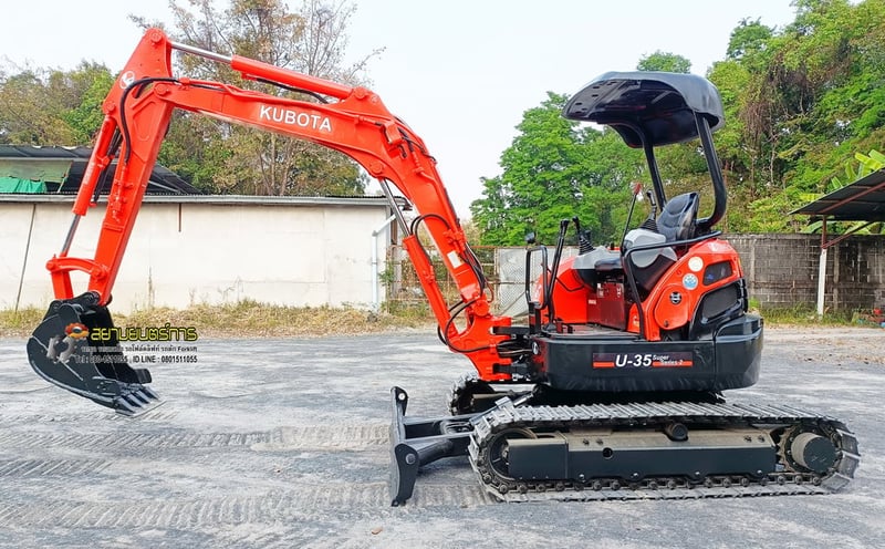 รถขุด แบคโฮ Kubota U35-3 ขนาด 3.5 ตัน คอนโทรลน้ำมัน ปั๊มนิ้ว แทรคเหล็ก มีไลน์ไปป์ปิ้ง รถขุด แบคโฮ Kubota U35-3 ขนาด 3.5 ตัน คอนโทรลน้ำมัน ปั๊มนิ้ว แทรคเหล็ก มีไลน์ไปป์ปิ้ง