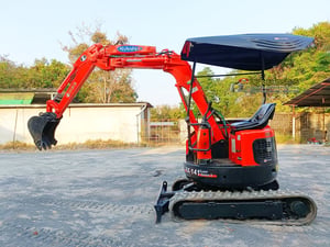 รถขุด แบคโฮ  Kubota RX-141  ขนาด 1.4 ตัน PC14   คอนโทรลน้ำมัน แทรคยาง บูมอาร์มสไลด์