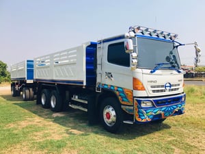 ขายรถดั้มพ่วงแม่ลูก HINO MEGA 320แรง